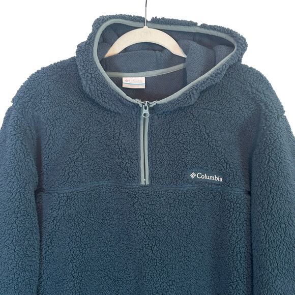 Columbia Mens Rugged Ridge II Sherpa Pullover Hoodie XXL 3/4 Zip Outdoor Fleece - Picture 4 of 14